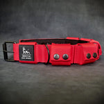 Weighted dog training collar- Red. Large breeds. 5 lbs total. removable weights
